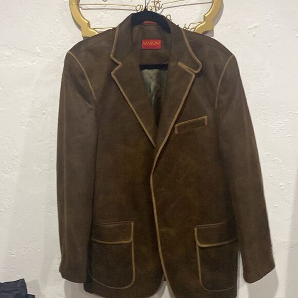 Mantoni Italian made jacket Size 42 Brown - Picture 1 of 8